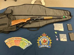 Brantford police say they seized a 12-gauge shotgun and more than $16,000 in illegal drugs from a search of a Colborne Street address. Submitted