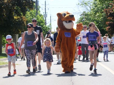 Participants take part in the three-mile walk on Sunday during the Brantford Rotary Classic Run fundraiser. CHRIS ABBOTT