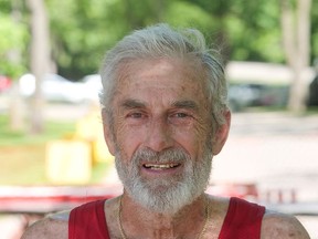 Ray Tucker, 75, completed the Brantford Rotary Classic Run 10-km in just over 50 minutes Sunday, June 5. CHRIS ABBOTT