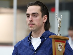 Ryan Bonfield at the Brockville Braves 2021-2022 awards dinner in early May. Bonfield has committed to Plattsburgh State University.
File photo/The Recorder and Times