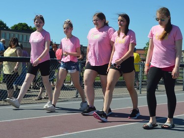 Scores of Thousand Islands Secondary Students hit the track Friday in support of Relay for Life and the Canadian Cancer Society.
Tim Ruhnke/The Recorder and Times