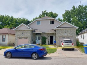 Chatham-Kent police are investigating after a person was found dead inside this home on Edgar Street early Saturday morning when firefighters extinguished a fire at the residence. PHOTO Ellwood Shreve/Chatham Daily News