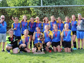 The Char-Lan junior girls' soccer team, winners of the EOSSAA event they hosted earlier this week.Handout/Cornwall Standard-Freeholder/Postmedia Network