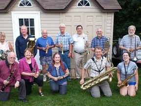 Some members of the Seaway Winds enjoying an outdoor practice session together during the summer of 2021. Handout/Cornwall Standard-Freeholder/Postmedia Network