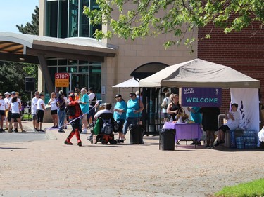 Walk registration area at St. Lawrence College. Photo on Saturday, June 11, 2022, in Cornwall, Ont. Todd Hambleton/Cornwall Standard-Freeholder/Postmedia Network
