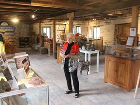 Martintown Mill Preservation Society board member Sharon McCullough on the second floor. Photo on Sunday, June 12, 2022, in Martintown, Ont. Todd Hambleton/Cornwall Standard-Freeholder/Postmedia Network