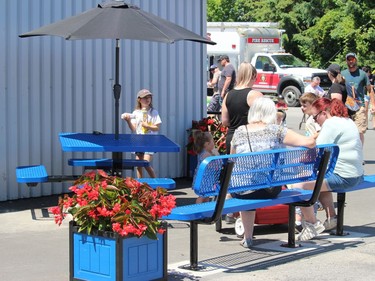 A new seating area at the community centre. Photo on Saturday, June 11, 2022, in Crysler, Ont. Todd Hambleton/Cornwall Standard-Freeholder/Postmedia Network