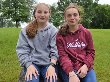 From left, Emma McIntosh and Maisie Germain bought new friendship bracelets together while enjoying the Maxville Fair on Saturday June 18, 2022 in Maxville, Ont. Shawna O'Neill/Cornwall Standard-Freeholder/Postmedia Network