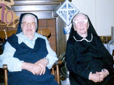 Handout/Cornwall Standard-Freeholder/Postmedia Network
From the Religious Hospitallers of St. Joseph archives, an undated photo of Sister St. Emily, right, and another sister.
