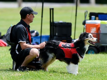 Cornwall Wildcats fans come in all shapes and species, as seen during play against the Durham Dolphins on Saturday June 4, 2022 in Cornwall, Ont. The Wildcats won 32-0. Robert Lefebvre/Special to the Cornwall Standard-Freeholder/Postmedia Network