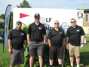 A total of 55 teams helped to raise $77,378 during the fourth annual Golf Fore Hospice event at the Walkerton Golf and Curling Club on June 21. Pictured is the Hanover and District Hospital team of Dr. Marc Labelle, Dr. David Kuipers, Mark Rogan and Dr. Nick Abell.