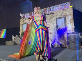 Jezebel Bardot, MC of the all-ages portion of the Pride in the Country festival on Saturday, June 4, at the Strathcona Paper Centre in Napanee.