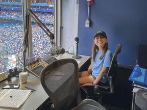 Mia Fumerton, a Grade 6 student at Amherstview Public School, was selected to be the Jr. Jays Club announcer for the bottom of the third inning of the June 5 Major League Baseball game between the Toronto Blue Jays and Minnesota Twins.