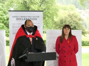 Pictured: LTFN Councilor Joshua Seymour, LTFN Chief Dolleen Logan
