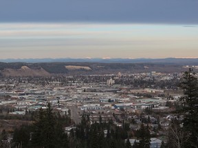 A view of Prince George as seen from a lookout at UNBC. Photo taken November 2021.