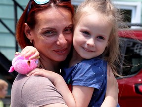 A beautiful day filled with hope greeted Irina Kovalenko and her daughter Kira as they arrived in Gananoque on June 8. The refugee family has come to the area as part of the rescue efforts put in place by the Gananoque Refugee Settlement Group.  Lorraine Payette/for Postmedia Network