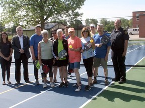 South Huron unveiled its new multi-purpose sports court in Exeter on Thurs., June 2, which features four pickleball courts and two tennis courts. Local pickleballers wasted no time using the court last week. Scott Nixon