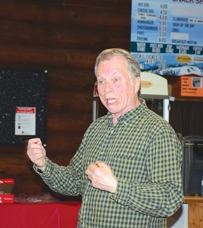 Photo of KEVIN McSHEFFREY Rob Leverty, executive director of the Ontario Historical Society, was the guest speaker at a May 10 meeting that discussed the creation of a historical society in Elliot Lake.