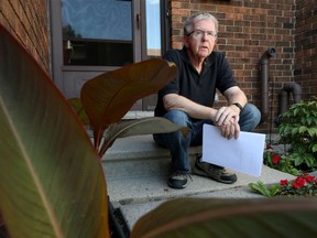 Jeff Reeves poses for a photo outside his home in Ottawa. Reeves was approved to vote by mail in the provincial election, but never received his ballot kit.