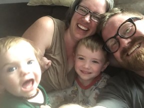 Nairn Mennonite Church is welcoming Quenton Little as its new pastor. Above, Little is seen with his wife Martha and their children Isobel and William. Handout