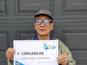 Seaforth's Loan Kang Yee won $1 million in the June 18, 2021 Lotto Max draw. Handout