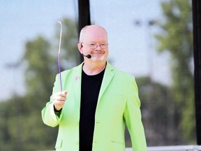 Magician Peter Mennie smiles while performing during Kids Funfest at Clearwater Park on Saturday, June 11, 2022 in Sarnia, Ont.  Terry Bridge/Sarnia Observer/Postmedia Network