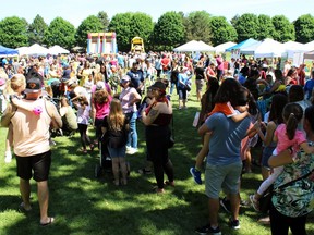 A large crowd came out for the first Kids Funfest since 2019 at Clearwater Park on Saturday, June 11, 2022 in Sarnia, Ont.  Terry Bridge/Sarnia Observer/Postmedia Network