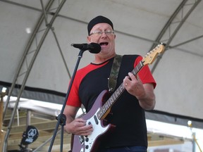 Steve Dumont of the Steve D Band performs Sunday at the Sarnia Kinsmen Ribfest.