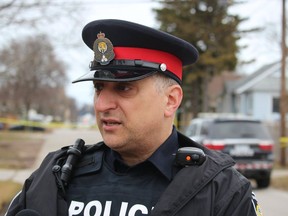 Const. Giovanni Sottosanti of the Sarnia police, in a file photograph from 2018.