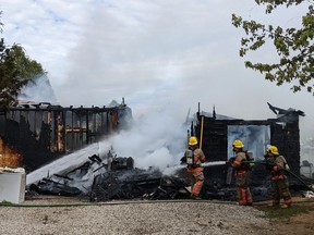 A family's home on North Road near the community of Fairground was destroyed by fire on Thursday, June 3. Fire crews from five Norfolk County stations responded.