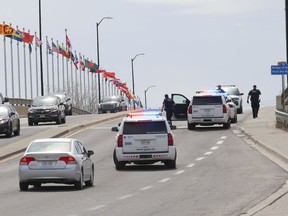 Greater Sudbury Police closed off the Bridge of Nations for a short time on April 29, 2021 while officers de-escalated a situation with a man in emotional distress. The individual was later taken to hospital.