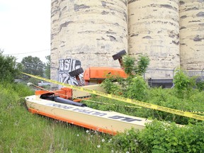 A worker was critically injured when a lift collapsed outside the silos on Notre Dame Avenue in 2022.