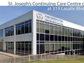 This is what 319 Lasalle Blvd. will look like when St. Joseph's Continuing Care Centre finishes its renovations. Supplied