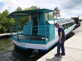 The William Ramsey is transported to the boat launch at Ramsey Lake in Sudbury, Ont. on Wednesday June 8, 2022. The boat, which has not been in operation since 2019 because of the pandemic, will be back in operation in the next few weeks. John Lappa/Sudbury Star/Postmedia Network