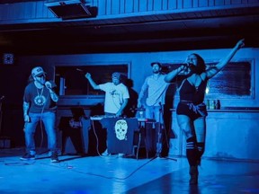 Koraah and Koncept perform at a recent hip-hop show at Zig's. Both will be on hand, along with a half-dozen other artists, for an outdoors show on June 18 in the parking lot of Aisle Nine Burgers/Stack Brewing on Falconbridge Road. Supplied