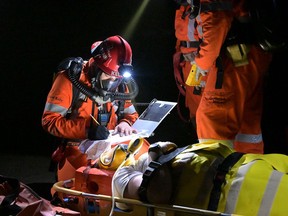 The 2022 Ontario Mine Rescue provincial competition was held in June at the Vale's Creighton Mine in Sudbury. Six teams tested their skills in a simulated mine rescue underground, with Compass Minerals Goderich Mine Captain David Kelly pictured above. The team from Newmont Musselwhite Mine won the coveted gold hardhats and trophy this year. Supplied