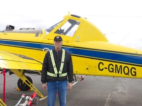 Pilot Fran de Kock shows off his Air Tractor – a plane used for aerial applications like the Btk pesticide currently being used in the region to limit the exponential population growth of spruce budworms. In good weather conditions, planes have been operating out of the Cochrane Airport for several hours each morning and evening, spraying a pesticide in area forests to help control spruce budworm populations. The targeted forests are Abitibi River, Gordon Cosens, Pineland, Romeo Malette and Timiskaming. HEATHER BROUWER/Postmedia Network