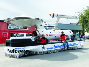 The Town of Vulcan's starship float will be taken to parades in Carmangay and Nobleford.