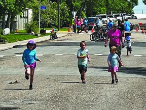 Kids took part in the Tinbits event during the Vulcan Tinman Triathlon June 18.