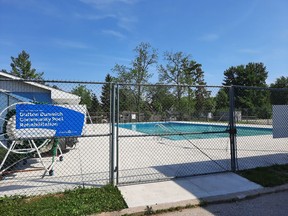 the newly reconstructed Dutton Community Pool. The repairs took place last summer. Victoria Acres