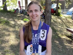 John Diefenbaker Senior School student Ava Moric won two gold medals at the Ontario Federation of School Athletic Associations track and field championships in Toronto.
