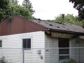 A malfunctioning barbecue is thought to be the likely cause of a fire that destroyed both units of a semi-detached home in Owen Sound Sunday and caused $600,000 in damage. Greg Cowan/The Sun Times