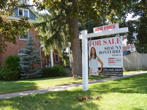 A home is listed for sale, with a new price, on Owen Sound's west side on Thursday, July 7, 2022.