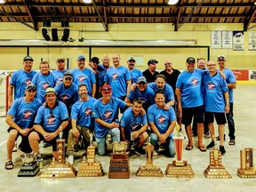 On Thursday, Jun. 30, 23 Stony Plain Flyers alumni reunited in celebration of the 33rd anniversary of the team's most successful season to date. Photo by Paul Wammer.