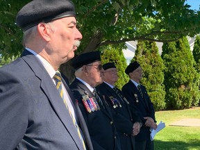 Legion members from Royal Canadian Legion Branch 599 in West Ferris and Royal Canadian Branch 445 in Callander attended Friday’s funding announcement at the Callander Peace Park Cenotaph. The West Ferris legion received $25,000 to erect a new monument at the Nipissing Junction Cenotaph and the Callander legion was awarded more than $15,000 to help renovate its cenotaph. The projects are being partly funded through Veterans Affairs’ Community War Memorial Fund.