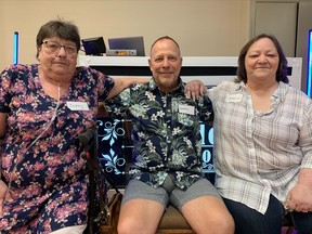 Corinne Sullivan, Garry Rousseau and Deanie Rousseau were only the second set of triplets to be born in North Bay since 1947. The trio joined more than 100 family members Saturday at the Best Western Hotel and Conference Centre for a family reunion.