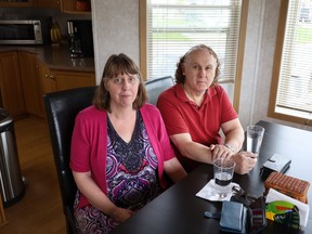 In the early morning hours of Saturday, Jun. 25, Parkland County residents Laura and Tim Madsen were forced to call an ambulance from within the emergency room of WestView Health Centre in Stony Plain due to prolonged wait times. Photo by Rudy Howell/Postmedia.