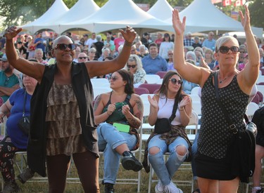 Audrey Marshall (left) at Rotaryfest at Clergue Park on Thursday, July 14, 2022 in Sault Ste. Marie, Ont. (BRIAN KELLY/THE SAULT STAR/POSTMEDIA NETWORK)