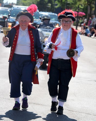 Rotary Community Day Parade on Saturday, July 16, 2022 in Sault Ste. Marie, Ont. Town criers Mary Rossiter and Caroline Dukes (BRIAN KELLY/THE SAULT STAR/POSTMEDIA NETWORK)