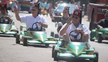 Rotary Community Day Parade on Saturday, July 16, 2022 in Sault Ste. Marie, Ont. Shriners wave. (BRIAN KELLY/THE SAULT STAR/POSTMEDIA NETWORK)